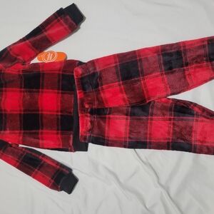 Wonder Nation Red and Black Plaid Kids Matching Set